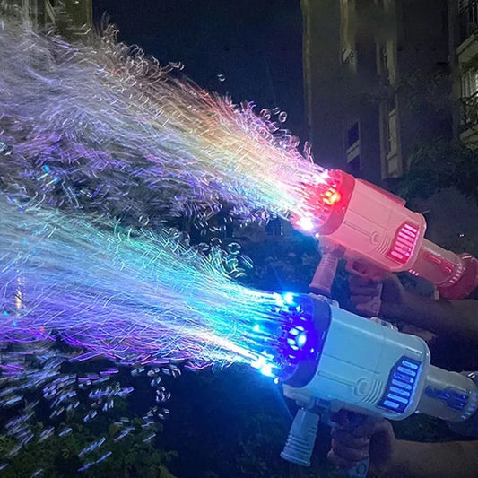 PISTOLA DE BURBUJAS KIDSY® [CON LUCES LED 🔫🌈]