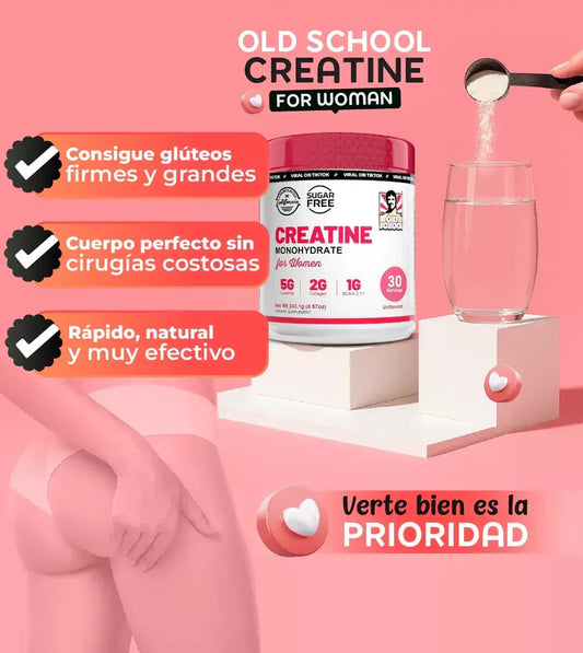 Creatina Monohidratada para Mujeres – Aumenta tu Fuerza, Energía y Rendimiento Desde la Primera Semana (+ EBOOK GRATIS)