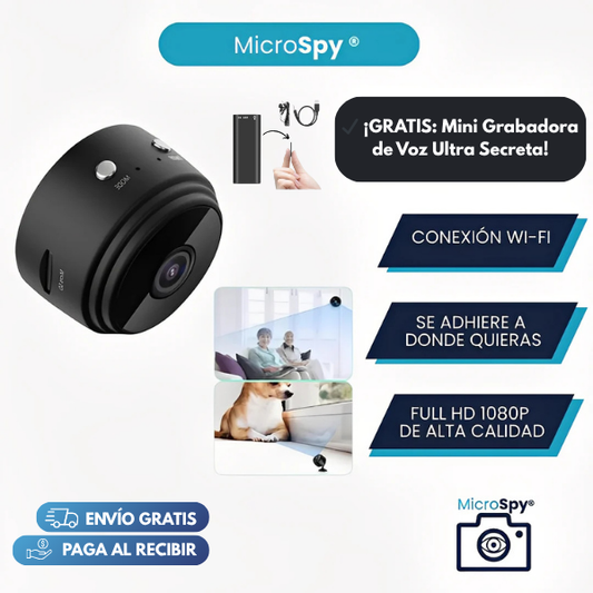 👀 Mini Cámara Espía + 🎙️ Grabadora de Voz GRATIS – Kit Secreto Completo