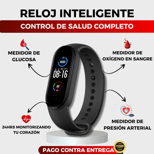 Smartwatch M6 Smartband Banda Inteligent con Medidor de Salud Completo