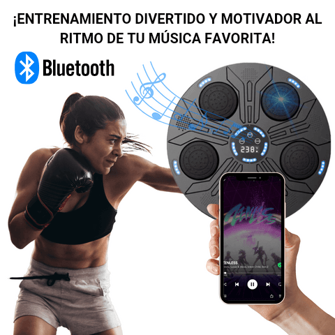 BoxFit™ - Máquina de Boxeo Musical (Bluetooth)