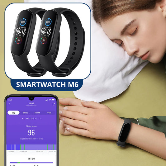 Smartwatch M6 Smartband Banda Inteligent con Medidor de Salud Completo