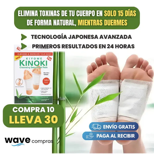 🌿 PARCHES ITZUKI KENKO (KINOKI): Tu Secreto Ancestral para 15 Días de Detox y Bienestar (🎁 Compra 10, Lleva 30 Parches 🎁)