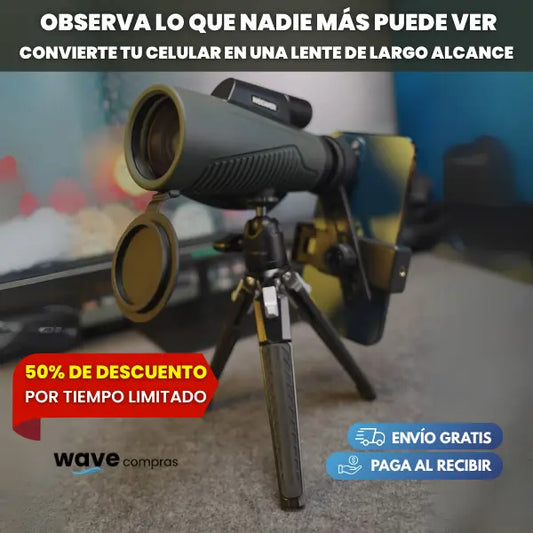 🔭 Telescopio FALCON™ x80 Alta Definición: Desbloquea tu Visión Secreta | 🎁 ¡INCLUYE GRATIS: Trípode Reforzado, Soporte Universal para Celular y Bolso Protector Premium!